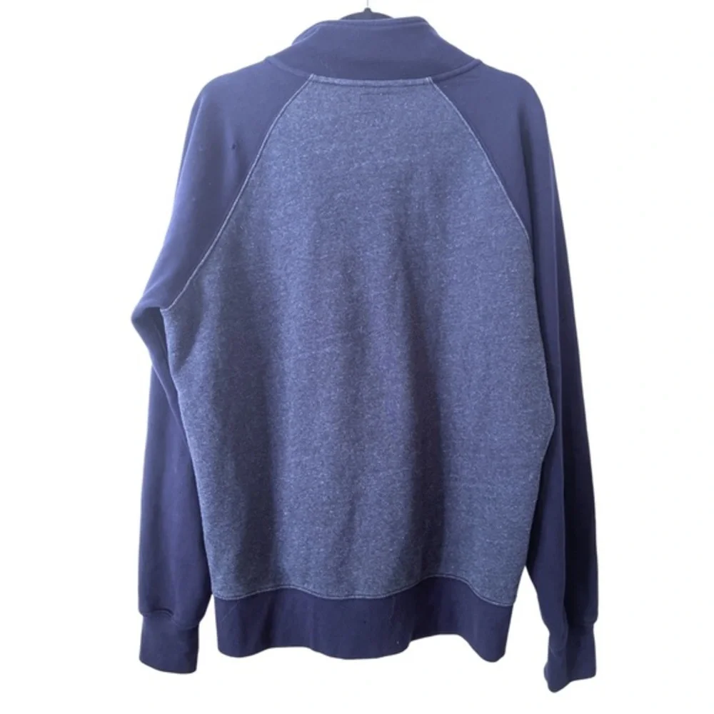 J. Crew Vintage‎ Fleece Full Zip Sweatshirt Navy Blue L